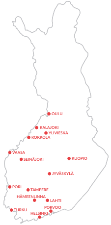 Lainalaatikon toimipisteet kartalla