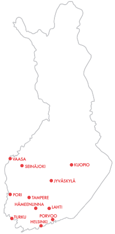 Lainalaatikon toimipisteet kartalla